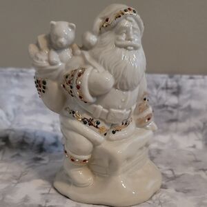 Lenox China Jewels Nativity Christmas Santa's Visit Porcelain